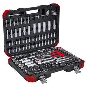 JOGO DE SOQUETE SEXT. 1/4+3/8+1/2 172PC GEDORE RED