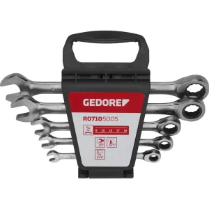 JOGO DE CHAVE COMBINADA C/ CATRACA 5PCS GEDORE RED